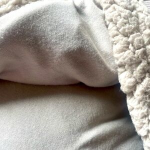 Cozy Cream Sherpa 1/4 zip pull over w pockets